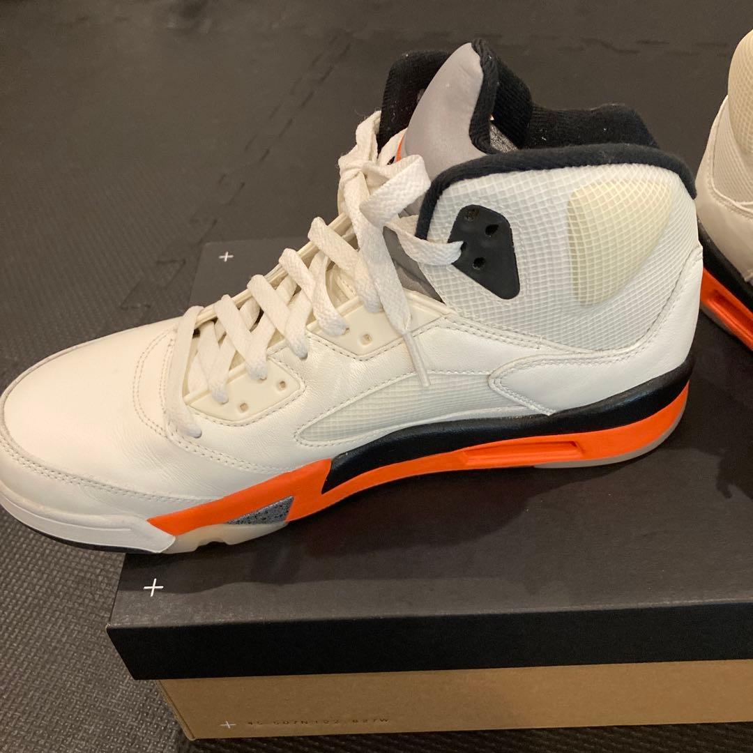 復刻Jordan エアジョーダン 5 ホワイト/オレンジ