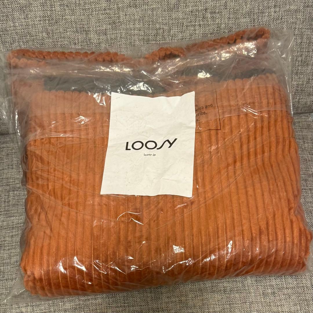 LOOSY HUGME 1人掛けビーズソファ カバー ブラッドオレンジ