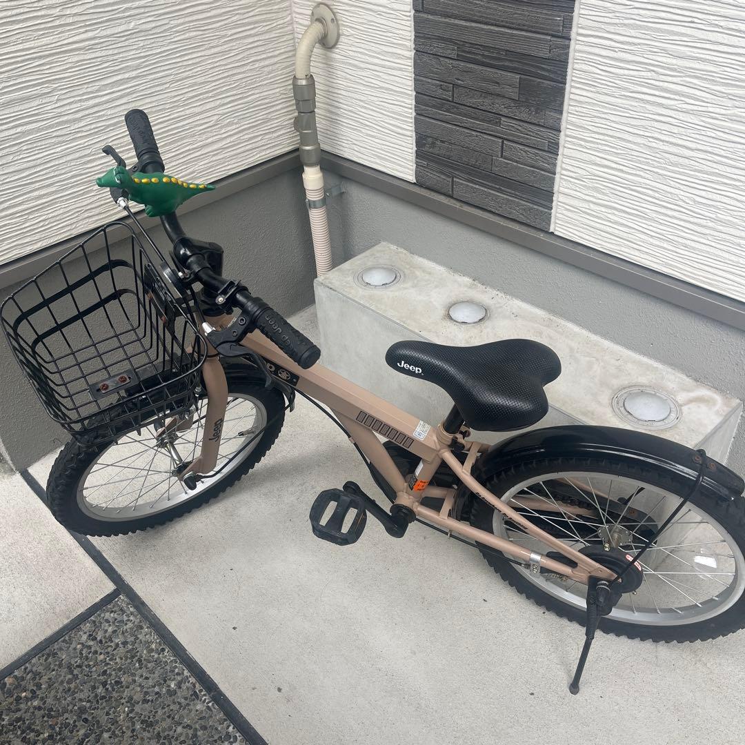 Jeep 子供用自転車 ベージュ 18インチ　玉つき　京都