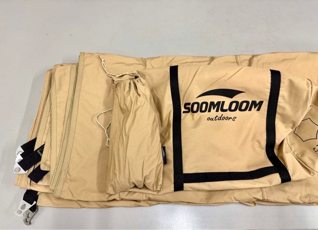 Soomloom TCヘキサタープ4.2m×4.1m焚き火可ポリコットン カーキ