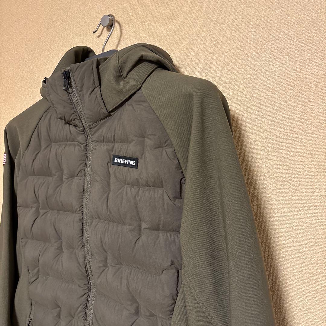 BRIEFING MENS ハイブリッド ダウン パーカー （オリーブ）S