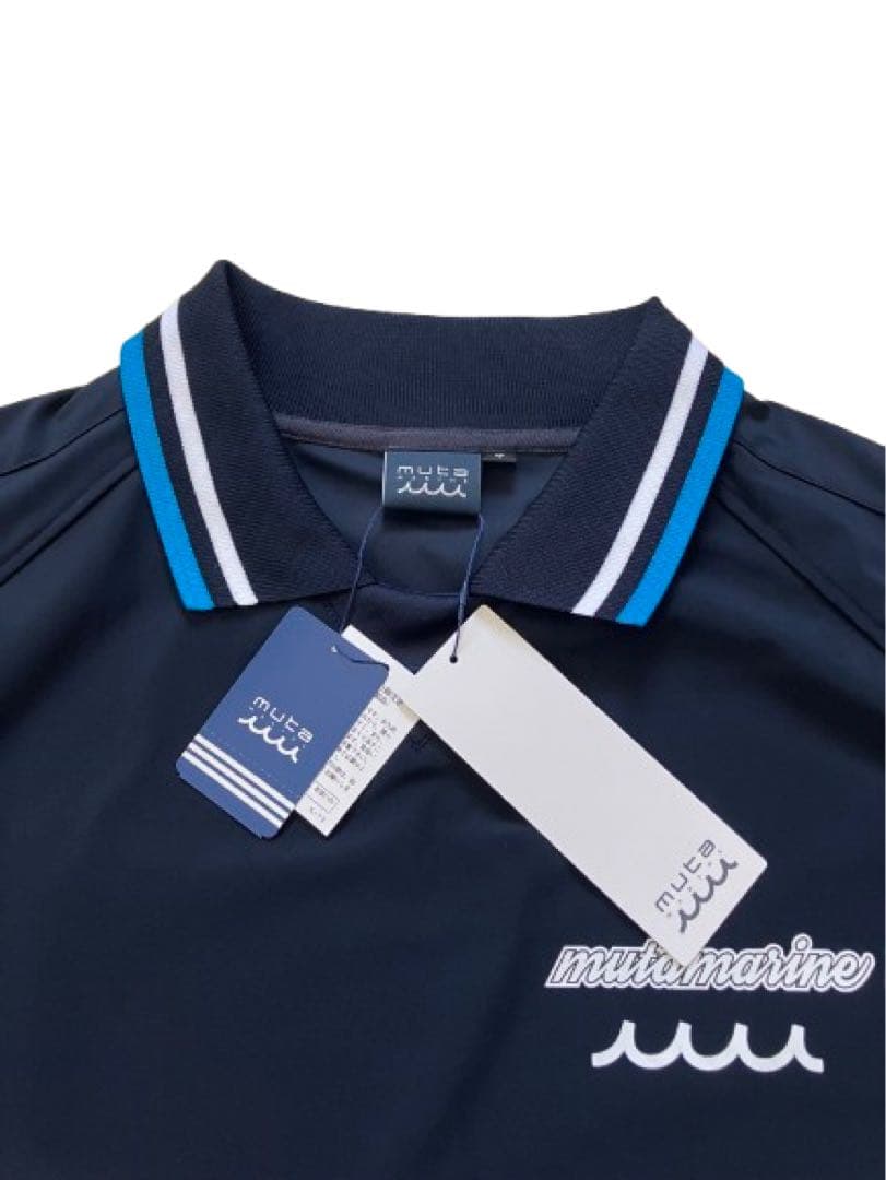 mutaMARINEGOLFムータマリンゴルフ メンズ ネイビー 長袖ポロシャツ