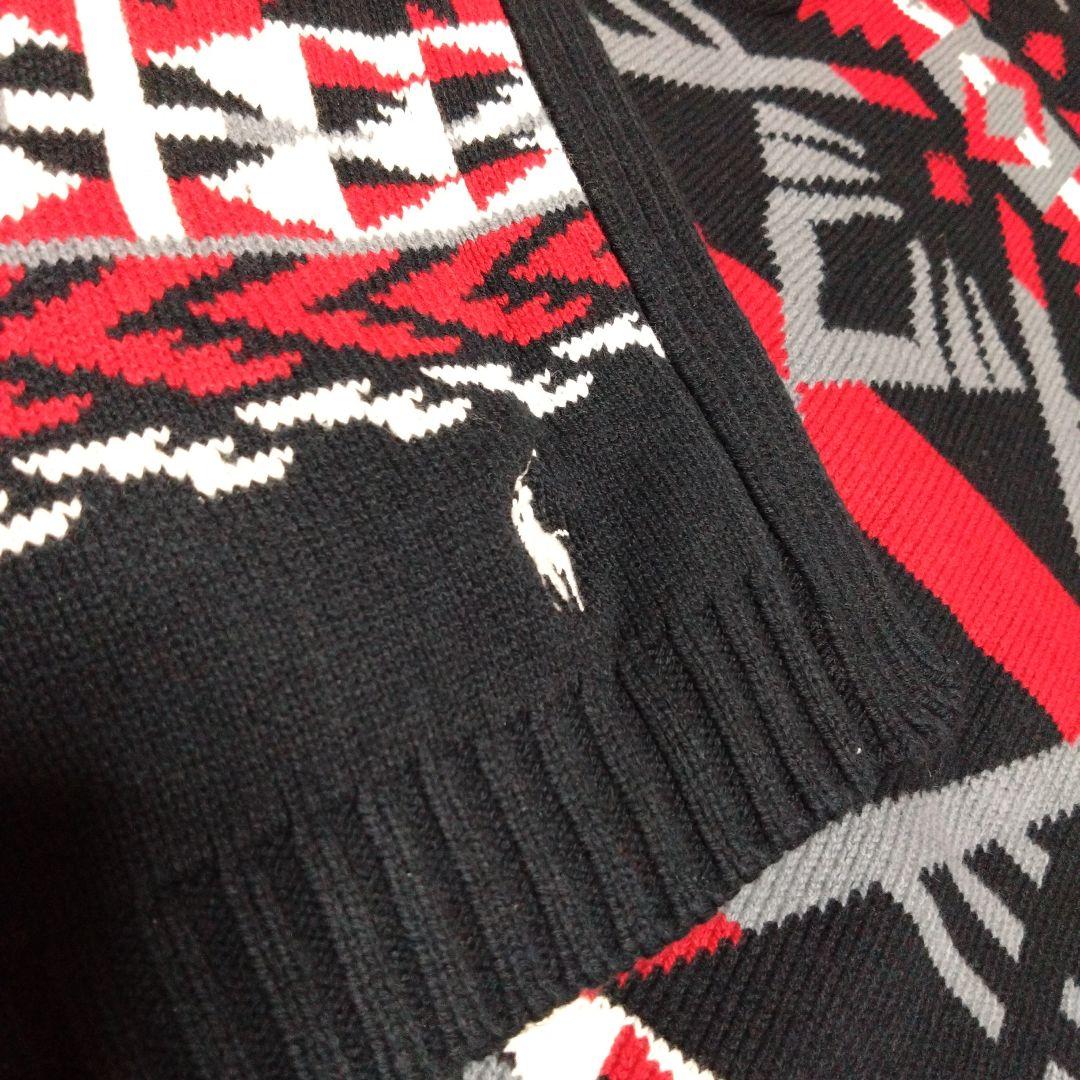 RALPH LAUREN インディアンジオメトリック クッション ひざ掛け