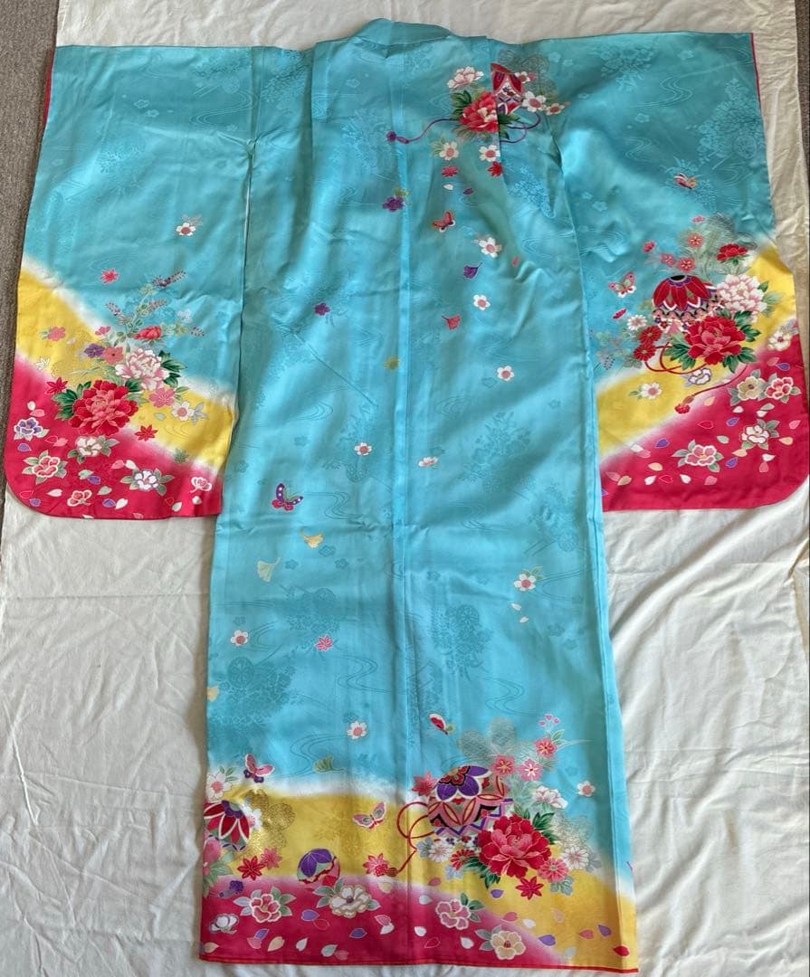 特別値引き　美品中古　七五三用 着物2点セット7歳用　おまけ付き
