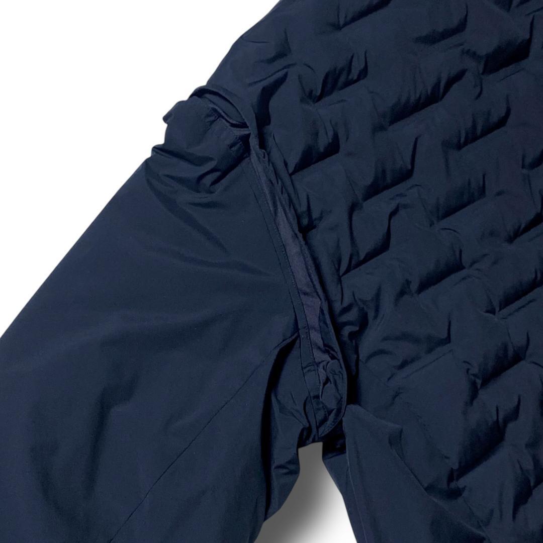 XL 定2.5万 カッターアンドバック 圧着加工 中綿ジャケット ブルゾン 紺