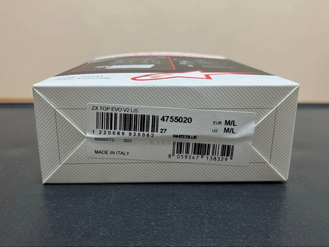 alpinestars ZX TOP EVO V2 ホワイトブルーM/Lサイズ