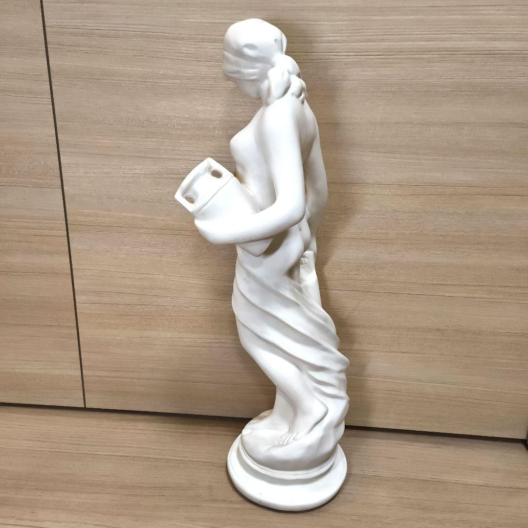 石膏像 水の精 ホワイト陶器製女性像 高さ約65.5cm