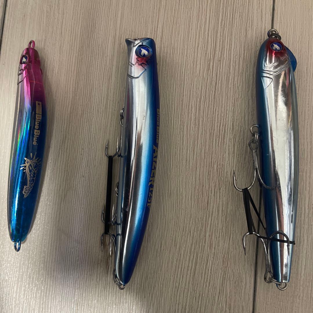 ブルーブルー　ルアー11本セット+新品ターポリンポーチ+新品未開封フック2ケース