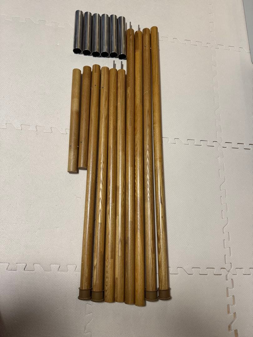 いと　　 ウッドポール タープポール タモ 32mm 1800mm×４本