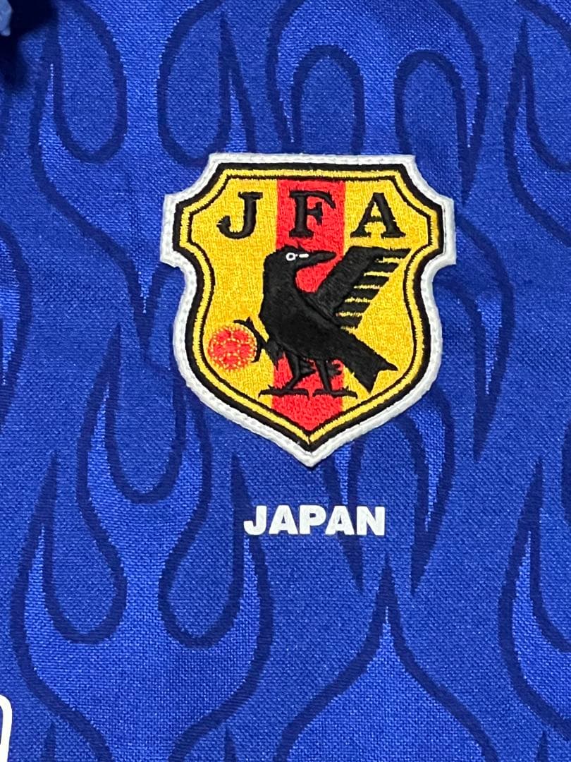 サッカー日本代表ユニホーム炎モデル asics製 98年フランスW杯 上下セット