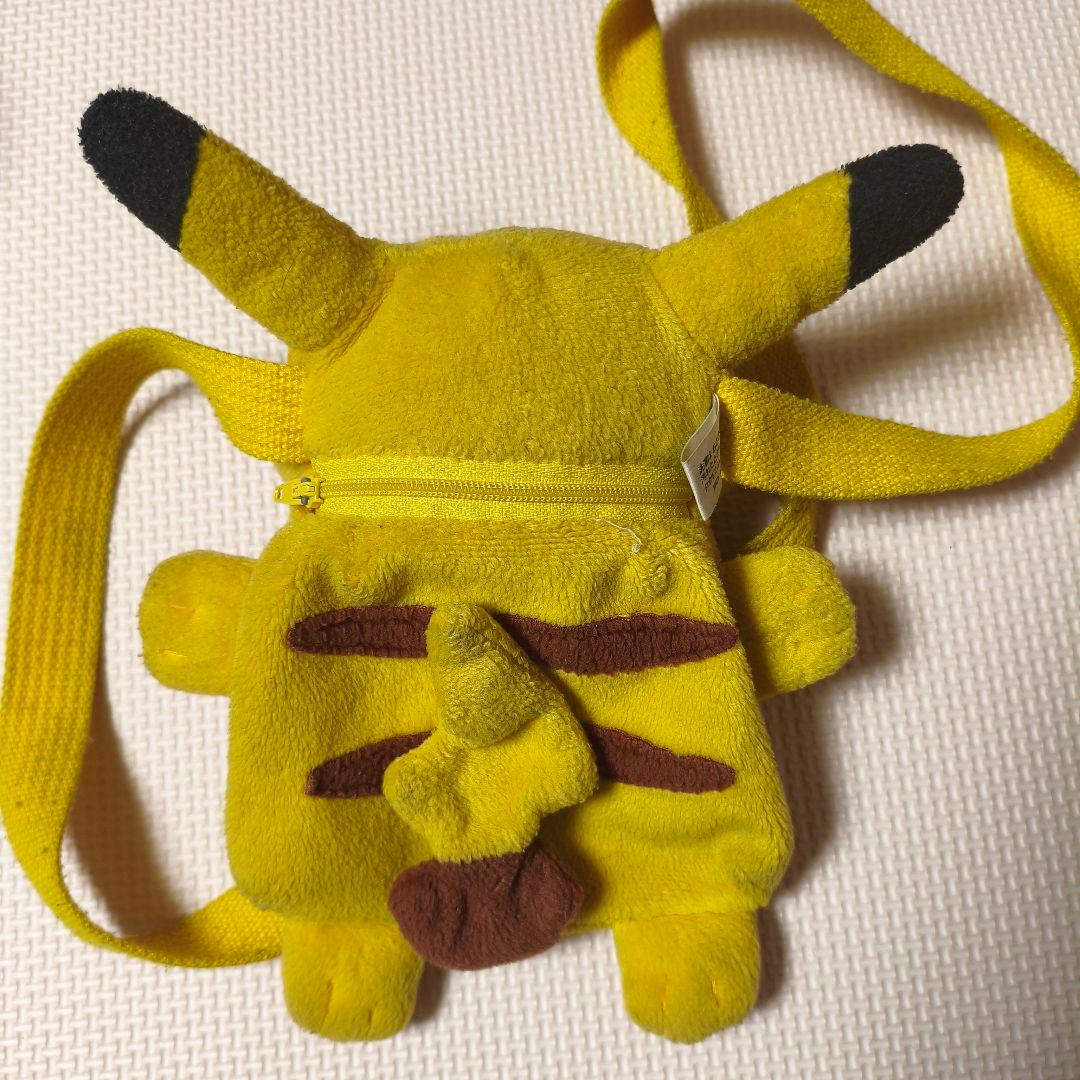 【出品歴なし右上】ピカチュウ　ぬいぐるみ　ポーチ バッグ 初期 レトロ