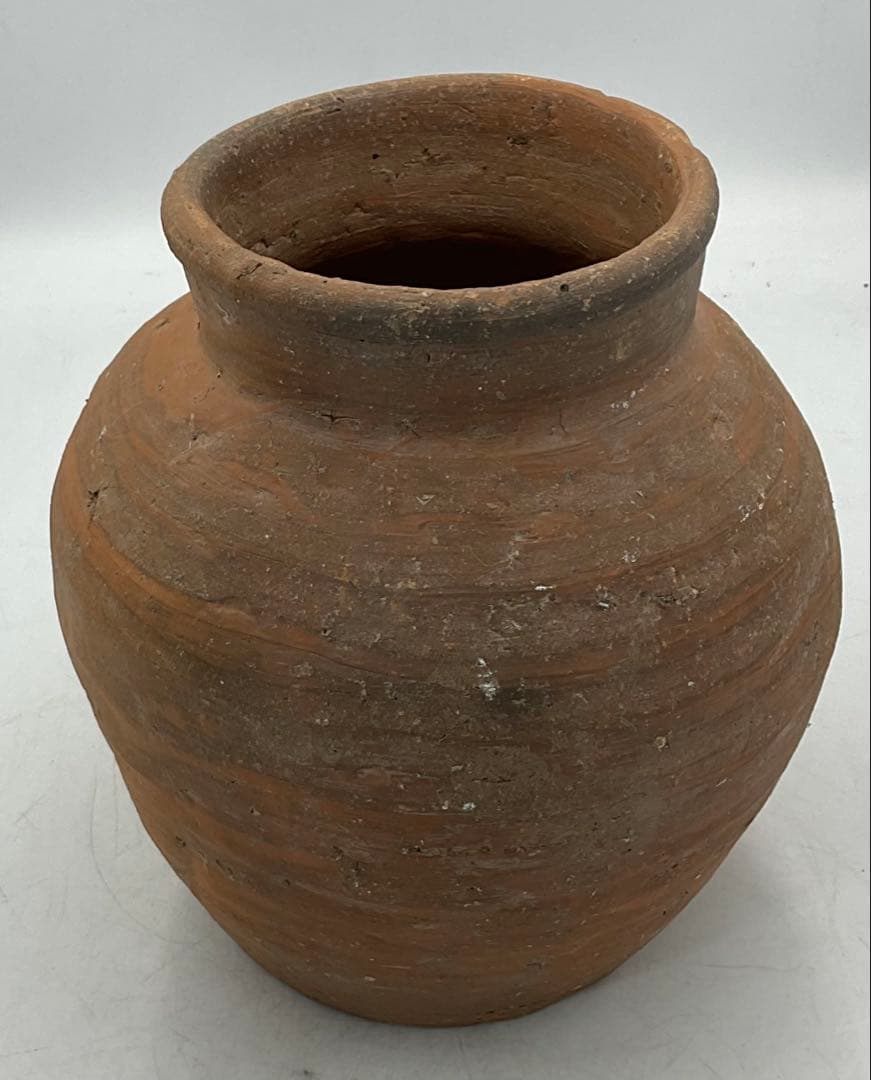 【119】◉時代物　古備前焼蹲壷　アンチック　高さ約:21、7㎝◉
