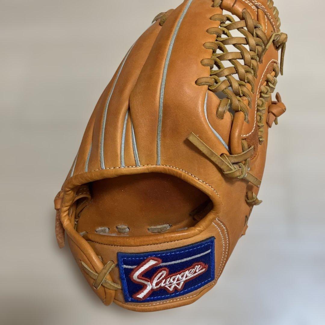 【美品】グローブ　スラッガー　久保田　野球　オレンジ　軟式　内野　小さめ