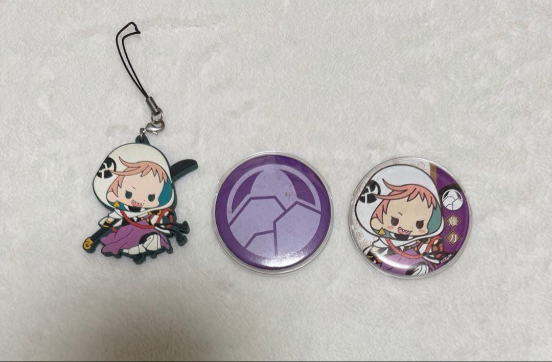 岩融 缶バッジ アクキー ラバスト 都結び お守り風アクリルストラップ