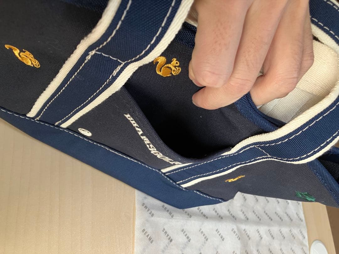 BEAMS GOLF C.C. 刺繍 カートバッグ ネイビー