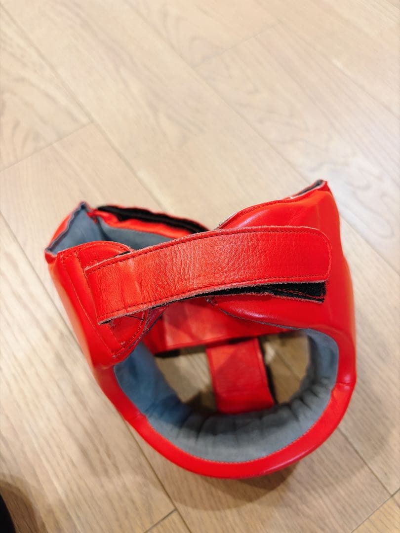 adidas 赤 青　ボクシング　ヘッドギア