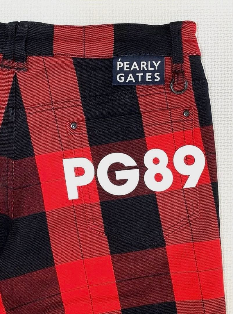 パーリーゲイツ パワフルコットンストレッチ 5Pパンツ（RED&BLK／4）