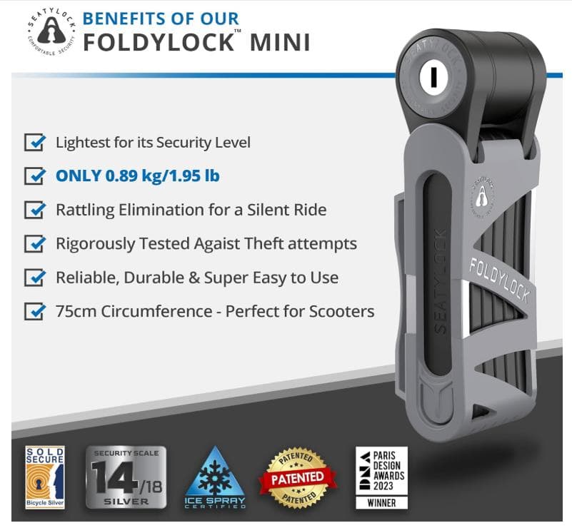 SEATYLOCK FOLDYLOCK MINI ダークグレー　自転車ロック