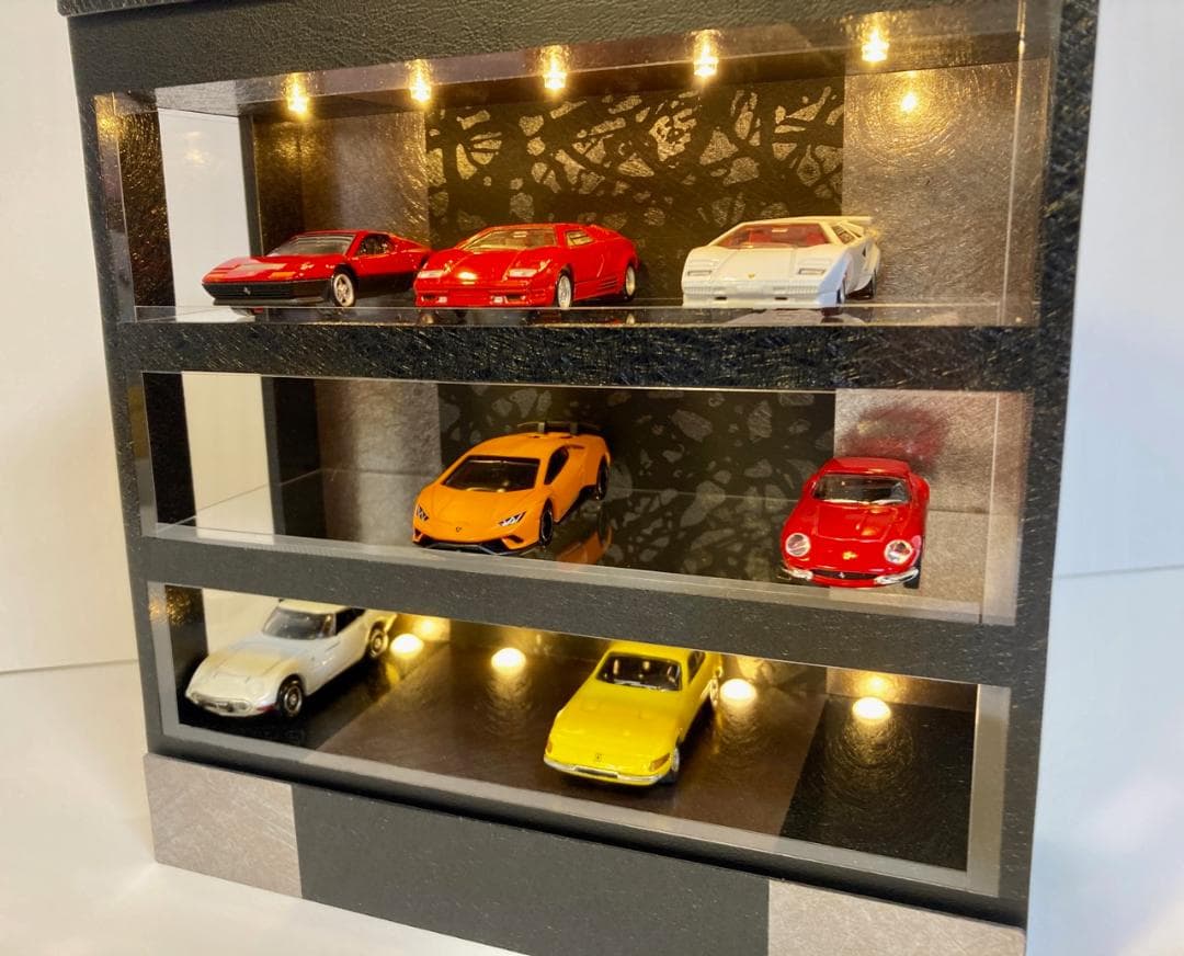 1/64展示仕様・BK&BS・3層式ディスプレーBOX/LED照明・ネオジオラマ