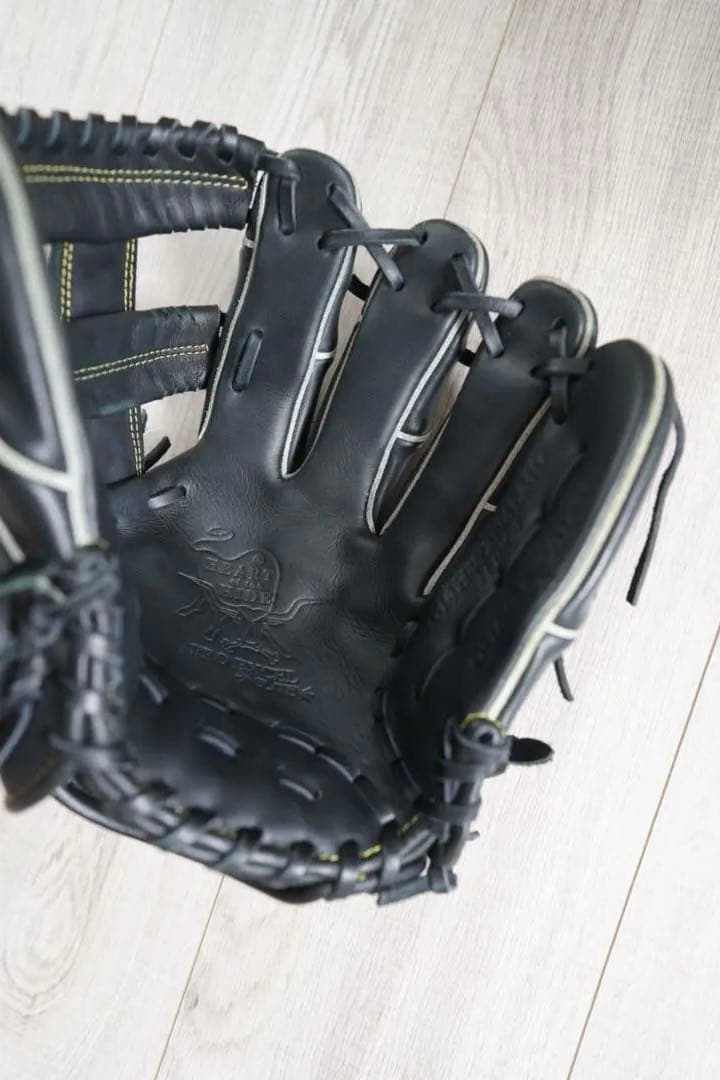 Rawlings 少年 Wizzard02 サイズＬ軟式グローブ 黒/金