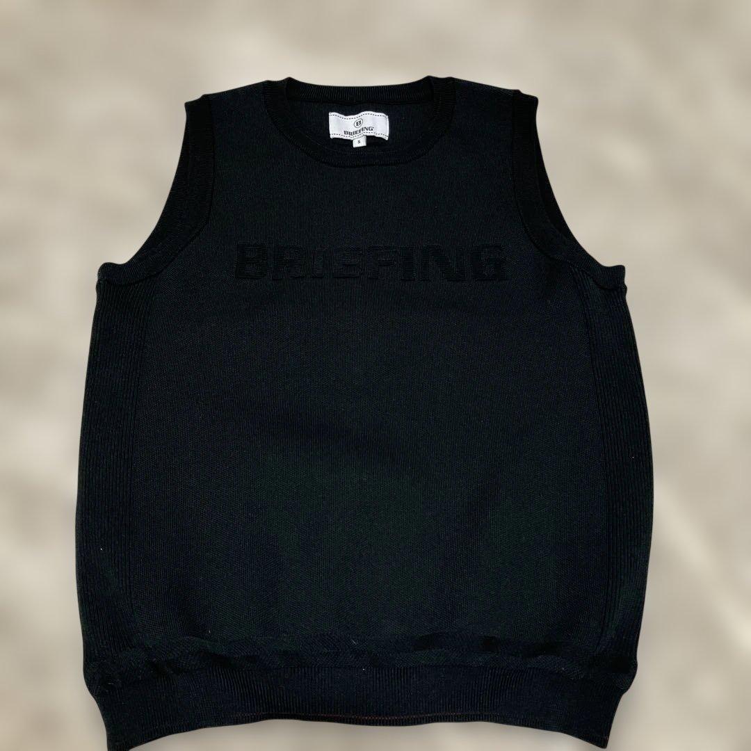【美品】BRIEFING ブラックニットベストS