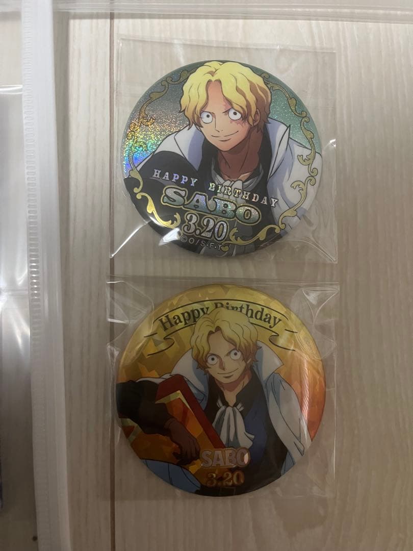 ONE PIECE 誕生日　サボ　アクリルスタンド、缶バッジセット