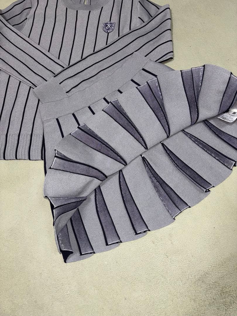 （みぃー）パーリーゲイツ、ストライプ柄シリーズ、セットアップ