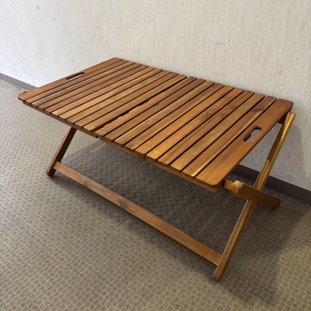 【USED】NITORI ニトリ ローテーブル 天然木 アカシア 折りたたみ ①