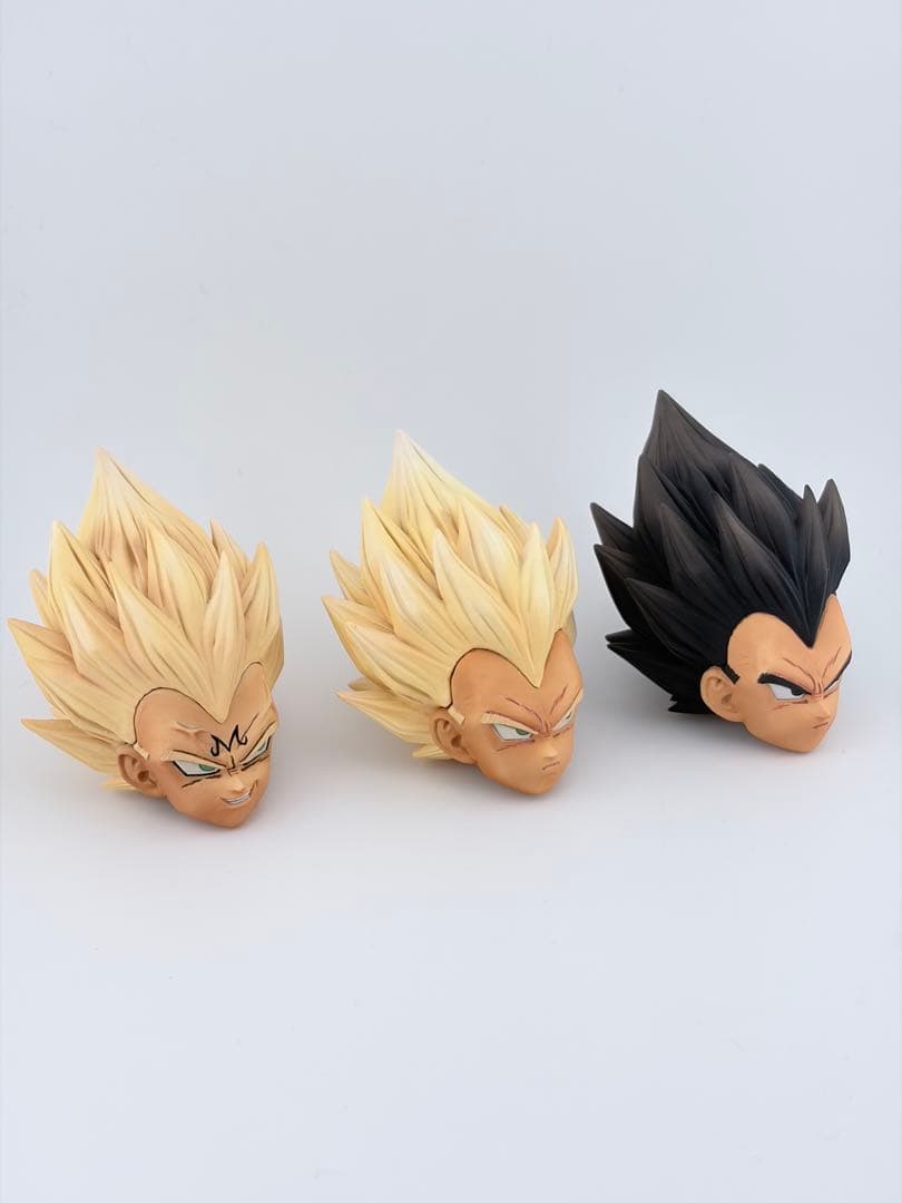 マ*ト様 ドラゴンボール　グランディスタ　ベジータ　リペイント　頭部パーツ3つ付