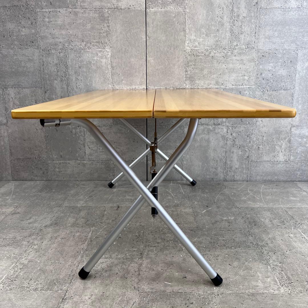 廃盤品 peak ワンアクションローテーブル竹 LV-100T