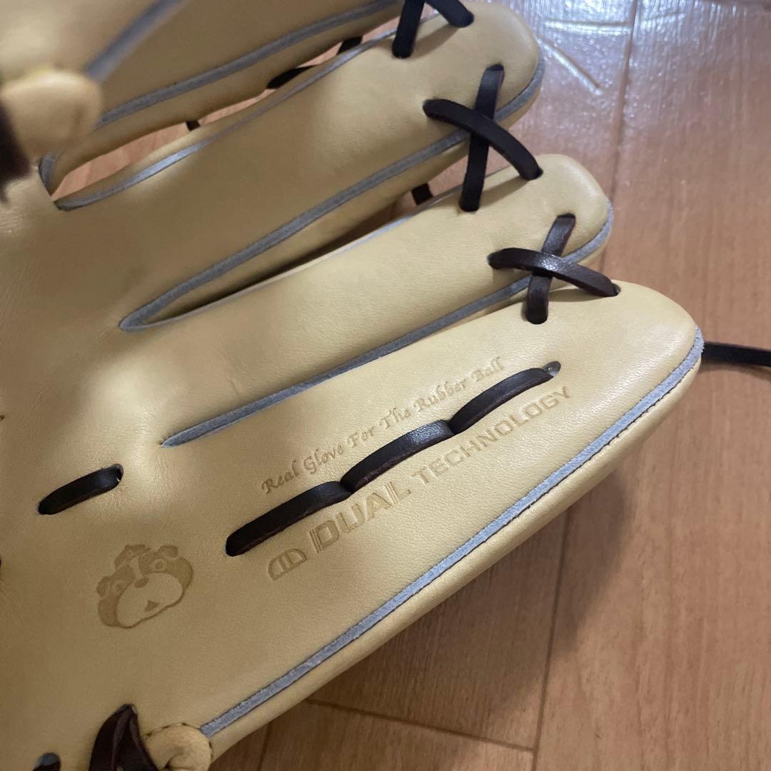 Wilson 野球グローブ クリーム色 D8 軟式用　外野