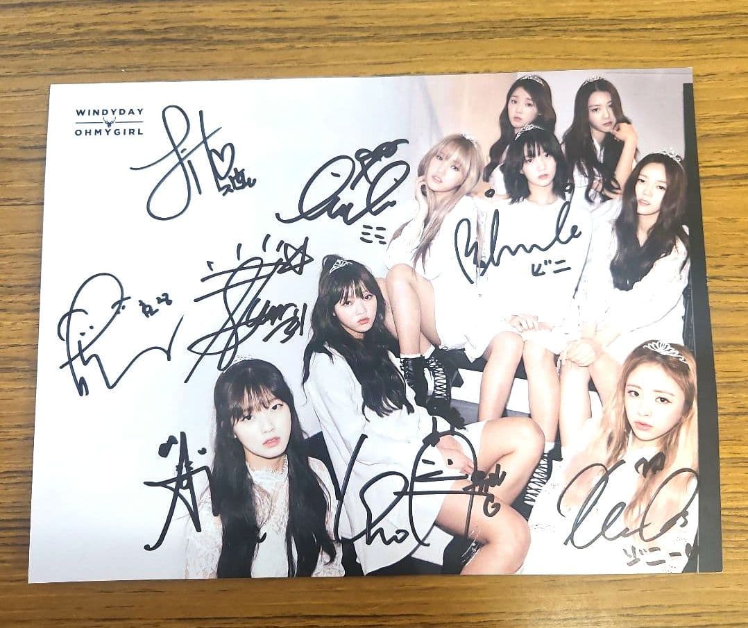 OH MY GIRL WINDY DAY 直筆サイン入りA5カード