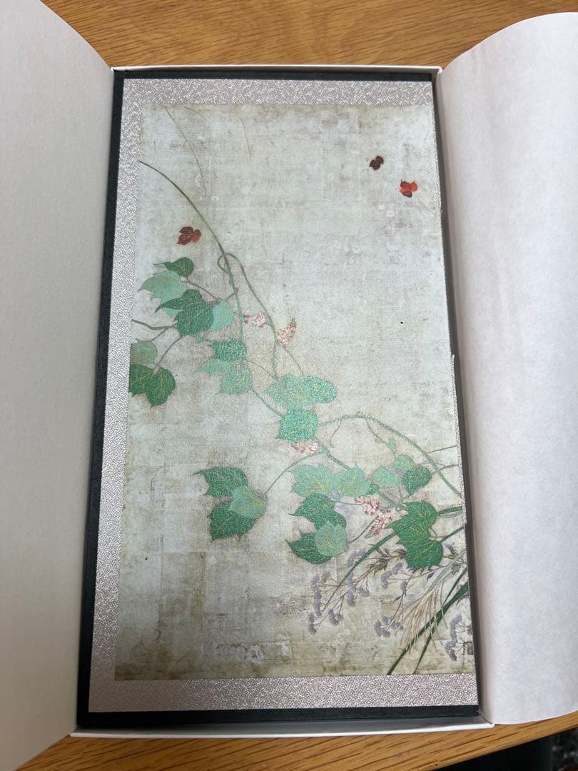 【未使用美品】風神雷神図/夏秋草図屏風　両面屏風