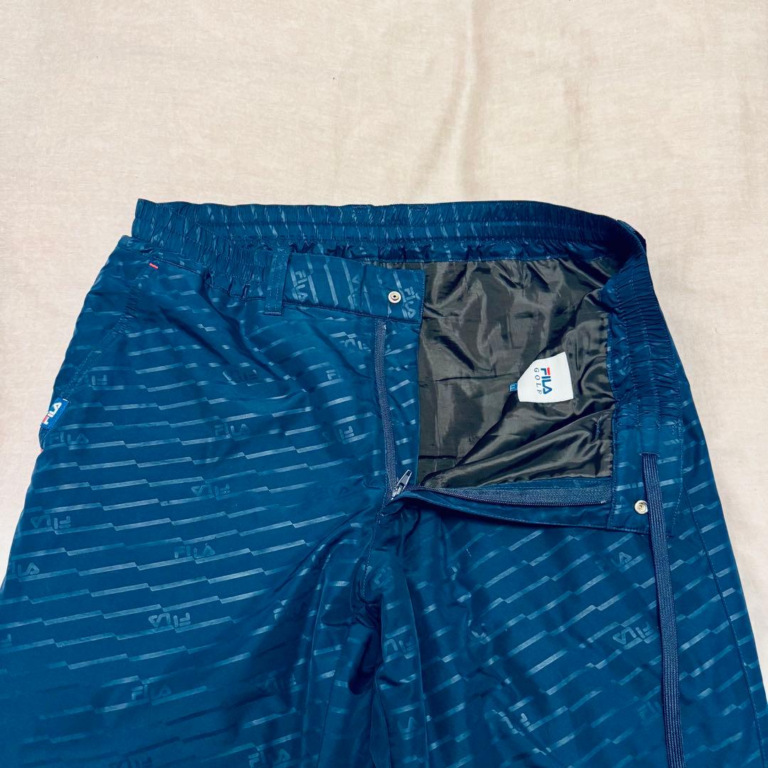 【極暖/美品】FILA GOLF 中綿セットアップ 上下 LL ネイビー