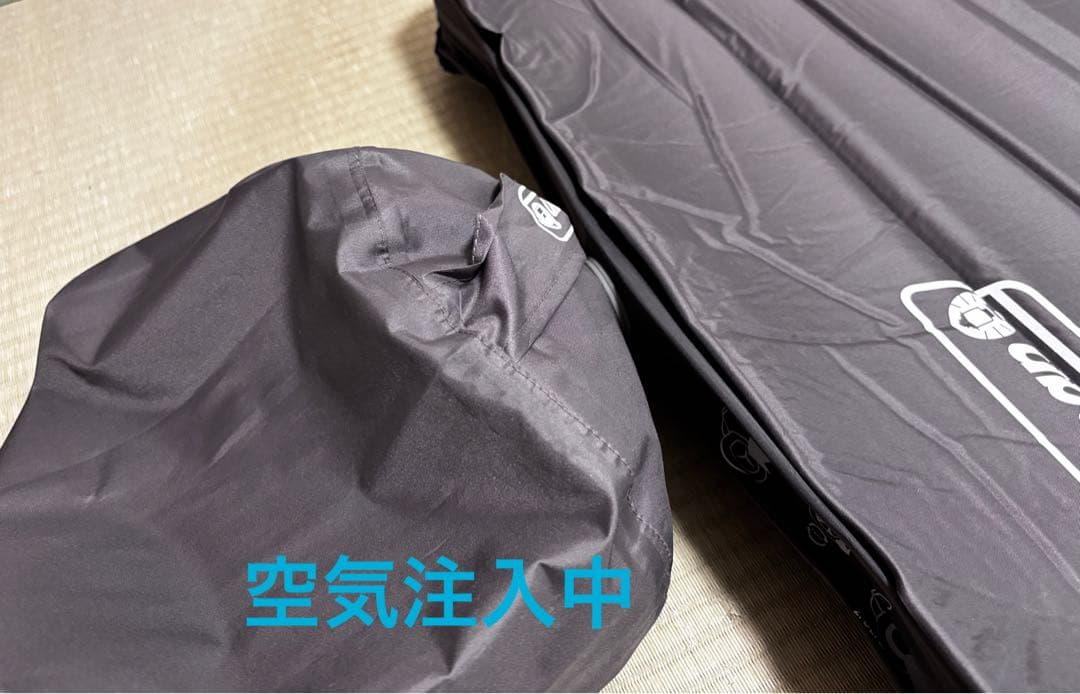 【美品】コールマン　キャンパーインフレーターマット シングル 厚さ10cm