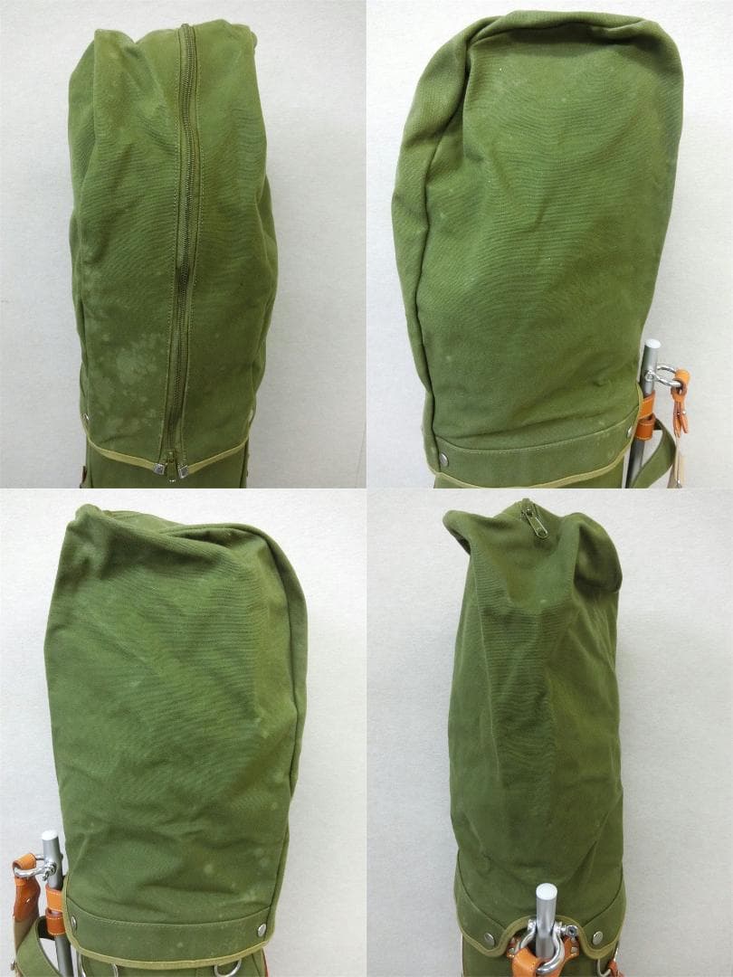b382 木の庄帆布 Bon Voyage カーキ パイプキャディバッグ