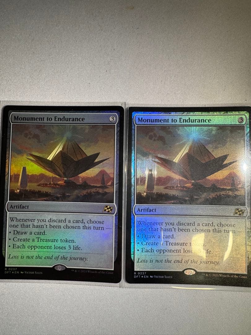 【MTG】忍耐の記念碑　英語 FOIL 4枚セット