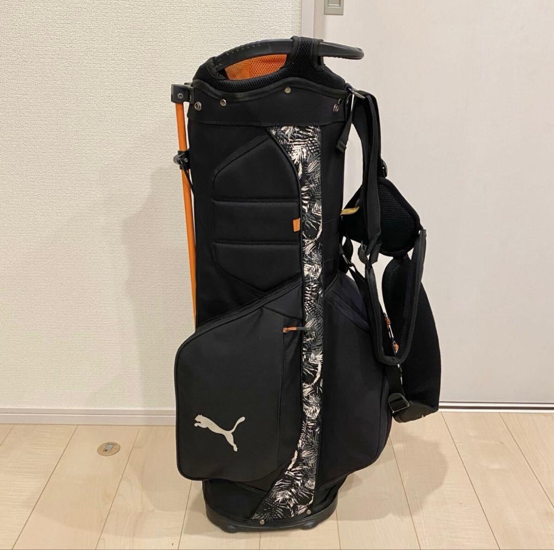 PUMA キャディバッグ スタンド式 ブラック ヘッドカバー付 軽量