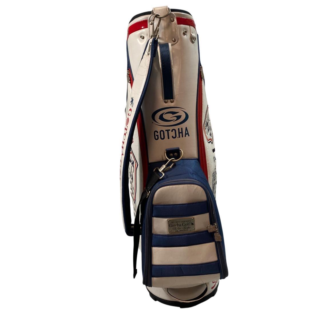 ガッチャゴルフ GOTCHA GOLF キャディバッグ ホワイト ネイビー
