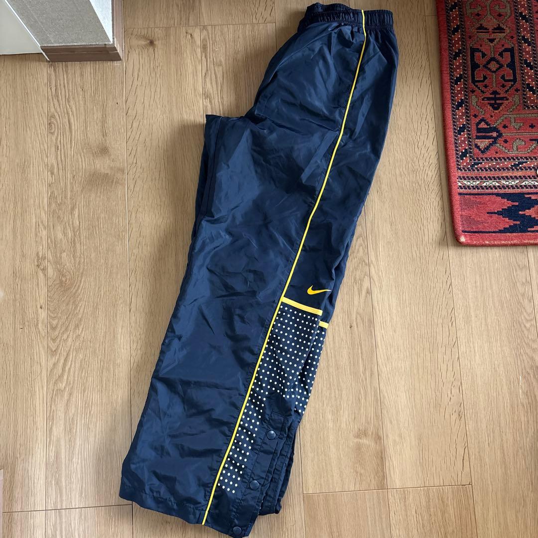 【NIKE】ナイロン ピステ セットアップ 上下 ネイビー ドット メンズL/M