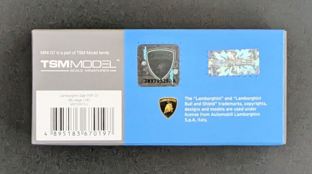 MINI GT Lamborghini Sián FKP 37 Blu Aegi