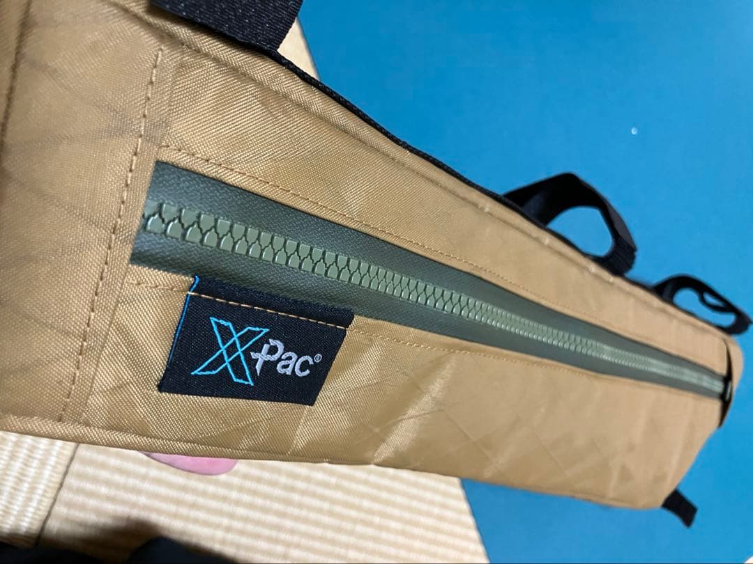 ハンドメイドフレームバッグ　x-pac コヨーテブラウン46.5cm