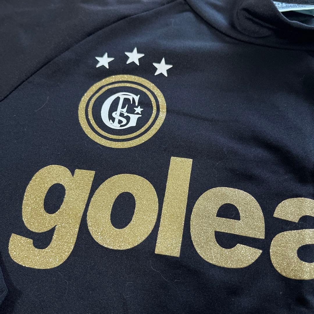 goleador 長袖ウェア 黒 ゴールドロゴ 150