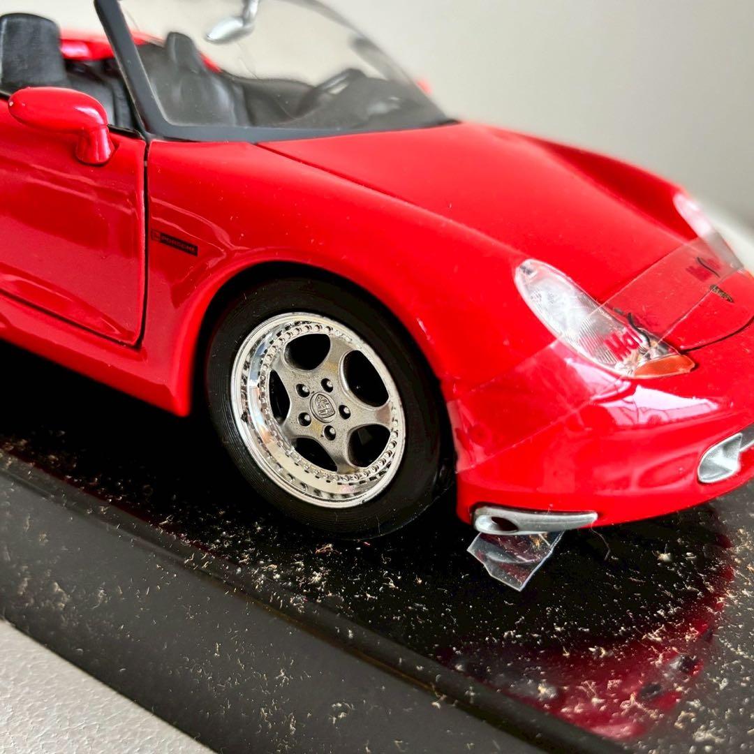 箱付き Maisto マイスト Porsche Boxster 1/18 レッド