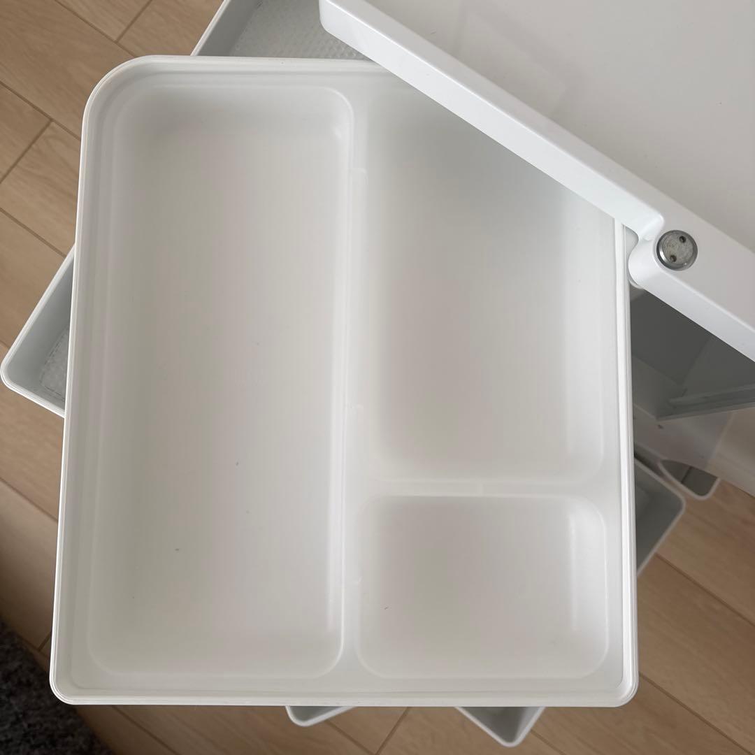 直接引取【美品】B-LINE ボビーワゴン 3段5トレイ ホワイト　正規品