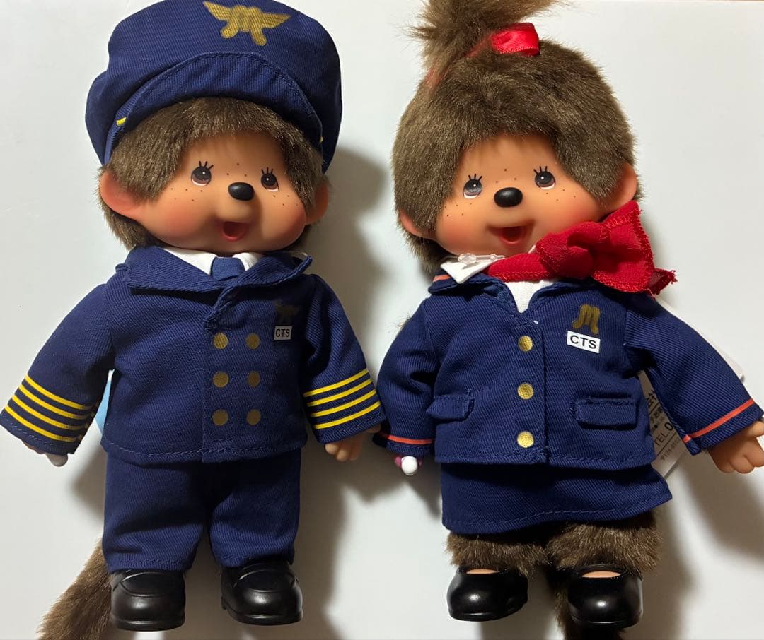 モンチッチ　新千歳空港限定　機長モンチッチくん　CAモンチッチちゃん