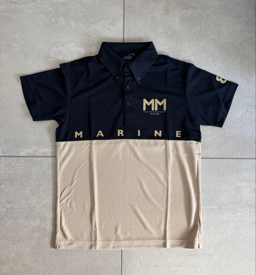 【新品】定価20,900円‼️ムータ　ポロシャツ　ネイピー×ベージュ　Mサイズ