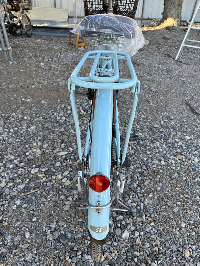 アシスタ 自転車 水色 前カゴ付き