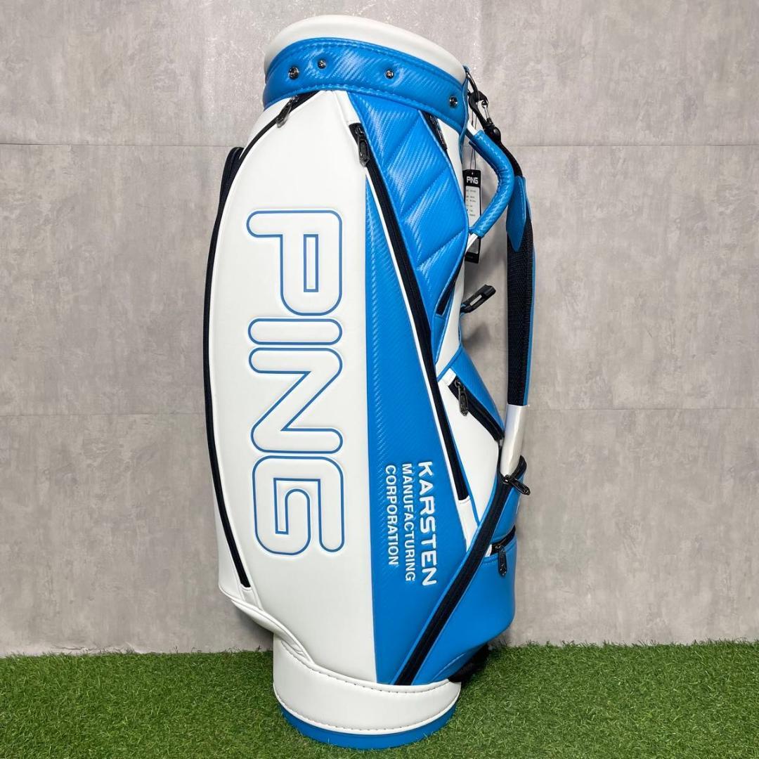 【新品】PING ピン キャディバッグ ゴルフバッグ ブルー ホワイト 青 人気