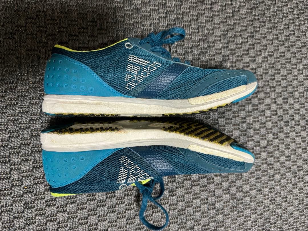 adizero takumi sen スパイクシューズ 青/緑